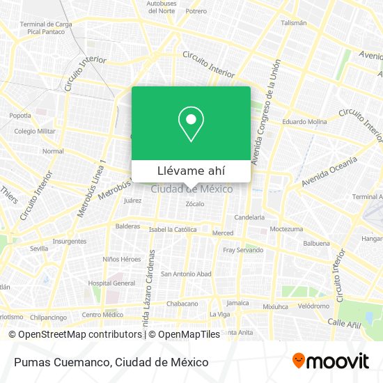 Mapa de Pumas Cuemanco