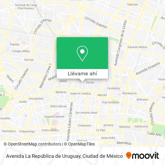 Mapa de Avenida La República de Uruguay