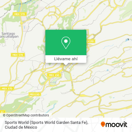 Mapa de Sports World (Sports World Garden Santa Fe)