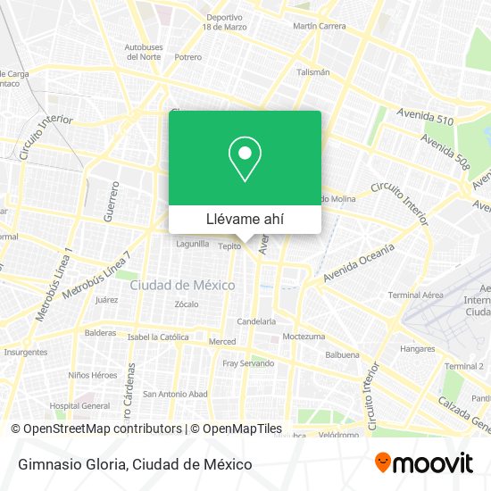 Mapa de Gimnasio Gloria