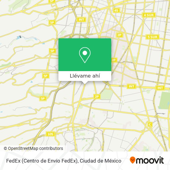 Mapa de FedEx (Centro de Envío FedEx)