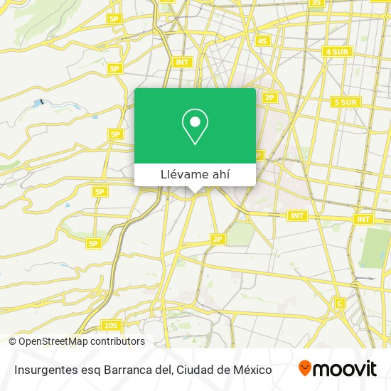Mapa de Insurgentes esq Barranca del