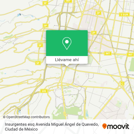 Mapa de Insurgentes esq Avenida Miguel Ángel de Quevedo