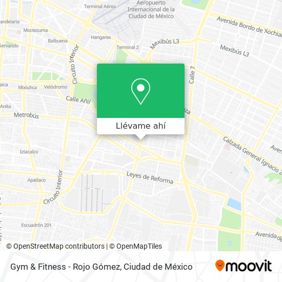 Mapa de Gym & Fitness - Rojo Gómez