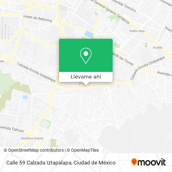 Mapa de Calle 59 Calzada Iztapalapa