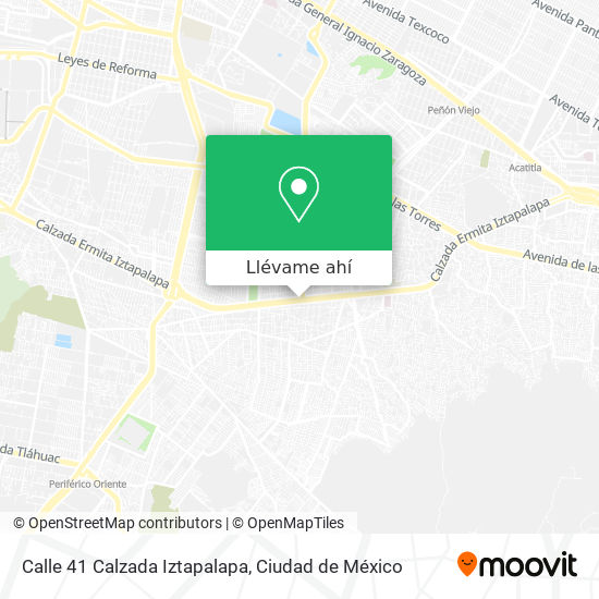 Mapa de Calle 41 Calzada Iztapalapa