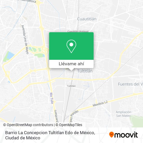 Mapa de Barrio La Concepcion Tultitlan Edo de México