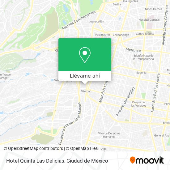 Mapa de Hotel Quinta Las Delicias