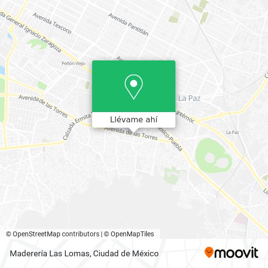 Mapa de Maderería Las Lomas