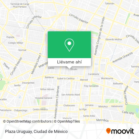 Mapa de Plaza Uruguay