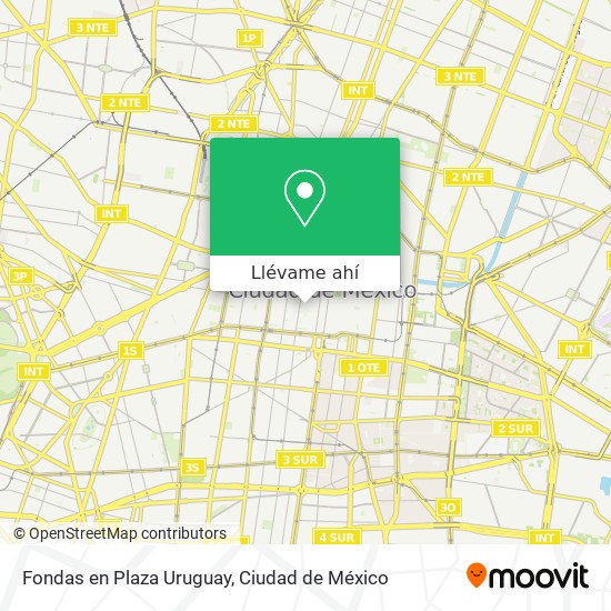 Mapa de Fondas en Plaza Uruguay