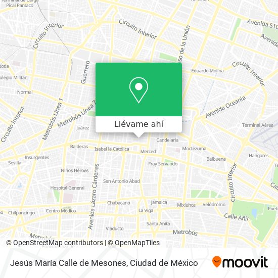 Mapa de Jesús María Calle de Mesones