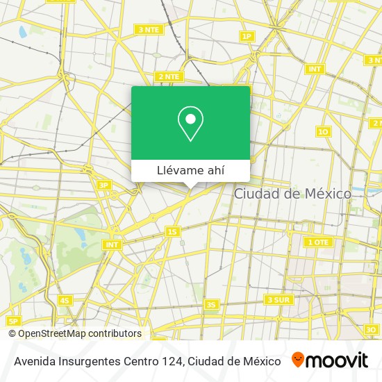 Mapa de Avenida Insurgentes Centro 124