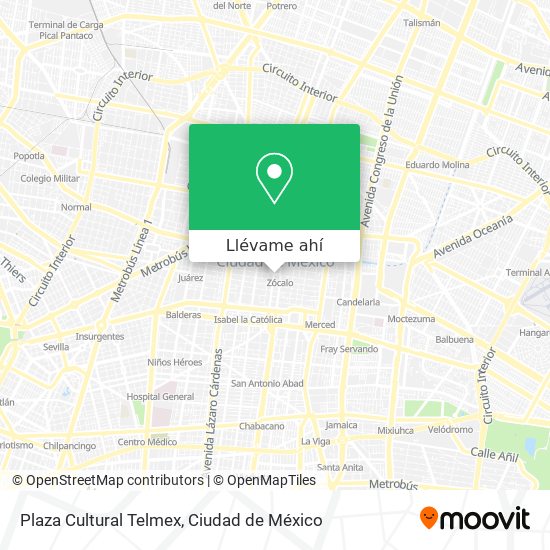 Mapa de Plaza Cultural Telmex