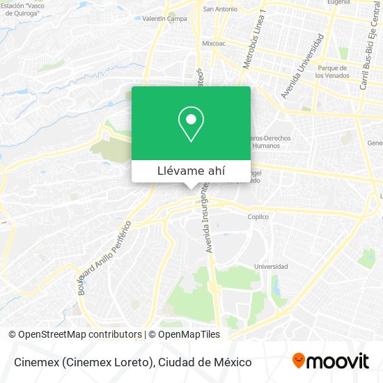 Mapa de Cinemex (Cinemex Loreto)