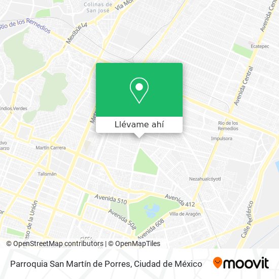 Mapa de Parroquia San Martín de Porres