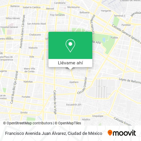 Mapa de Francisco Avenida Juan Álvarez