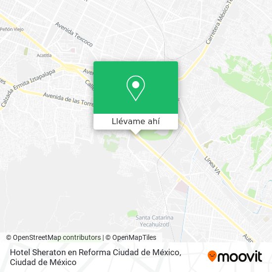 Mapa de Hotel Sheraton en Reforma Ciudad de México