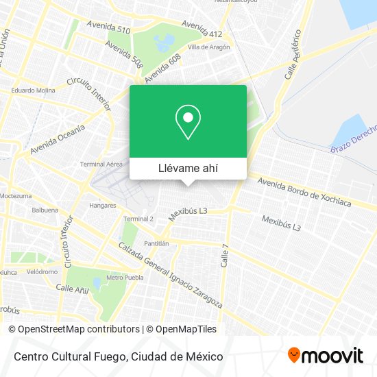 Mapa de Centro Cultural Fuego