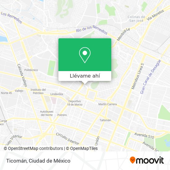 Cómo llegar a Ticomán en Gustavo A. Madero en Autobús o Metro?