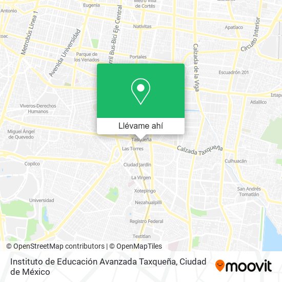 Mapa de Instituto de Educación Avanzada Taxqueña