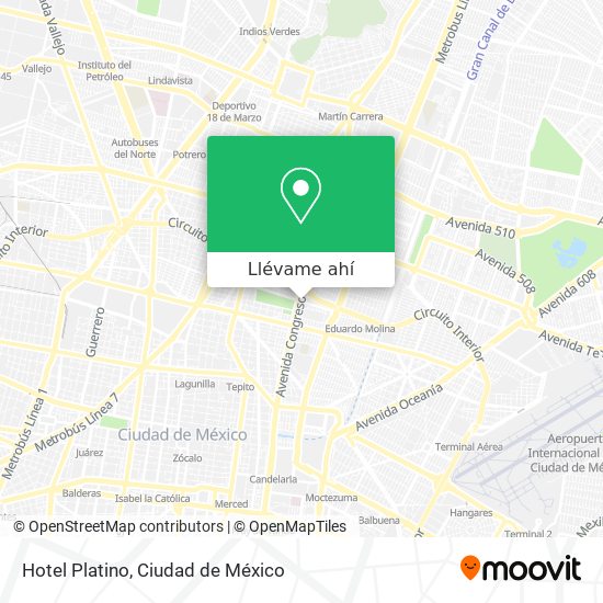Mapa de Hotel Platino