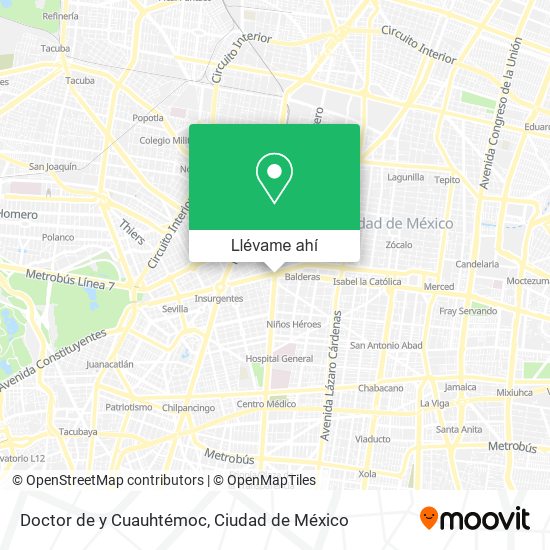 Mapa de Doctor de y Cuauhtémoc