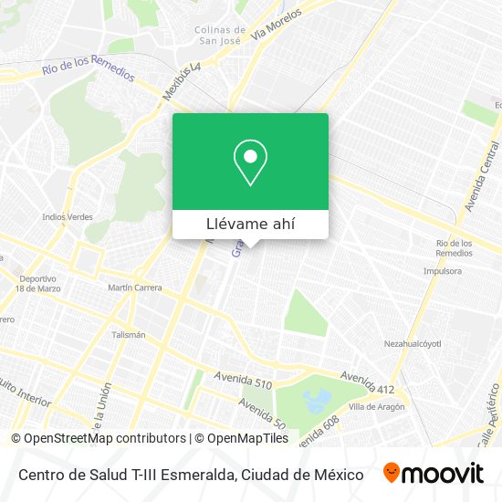 Mapa de Centro de Salud T-III Esmeralda