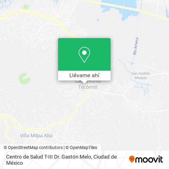 Mapa de Centro de Salud T-III Dr. Gastón Melo