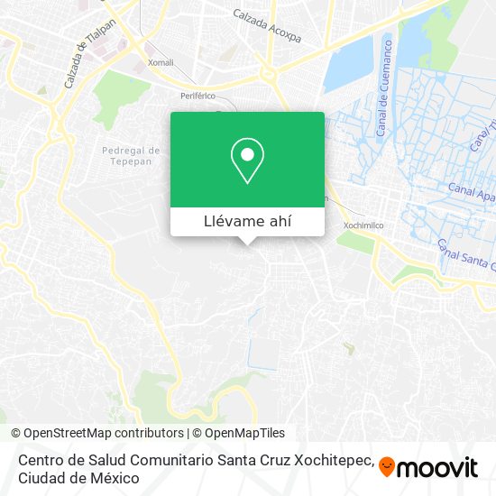 Mapa de Centro de Salud Comunitario Santa Cruz Xochitepec