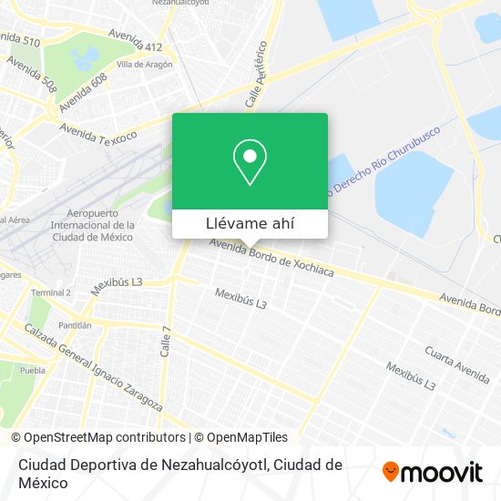 Mapa de Ciudad Deportiva de Nezahualcóyotl
