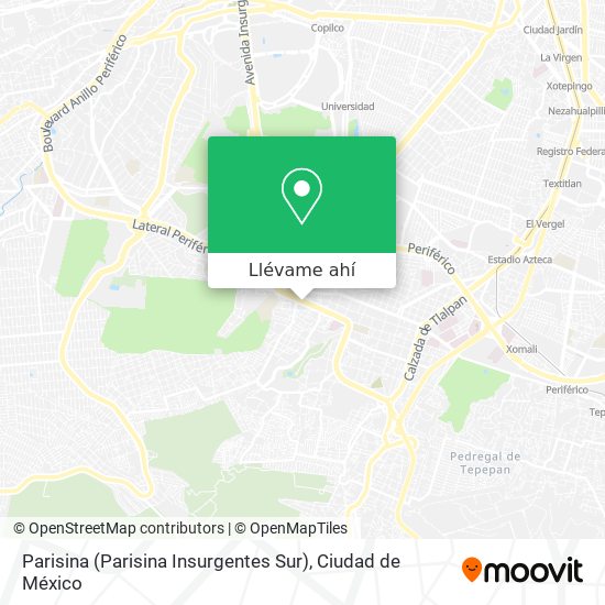 Mapa de Parisina (Parisina Insurgentes Sur)