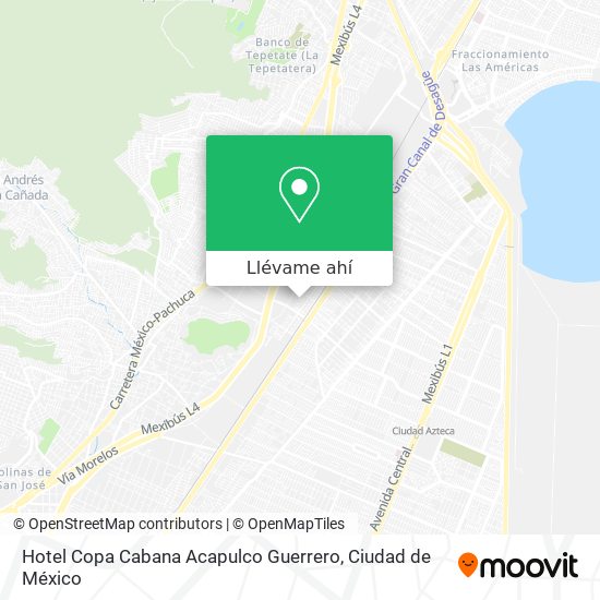 Cómo llegar a Hotel Copa Cabana Acapulco Guerrero en Coacalco De  Berriozábal en Autobús o Metro?