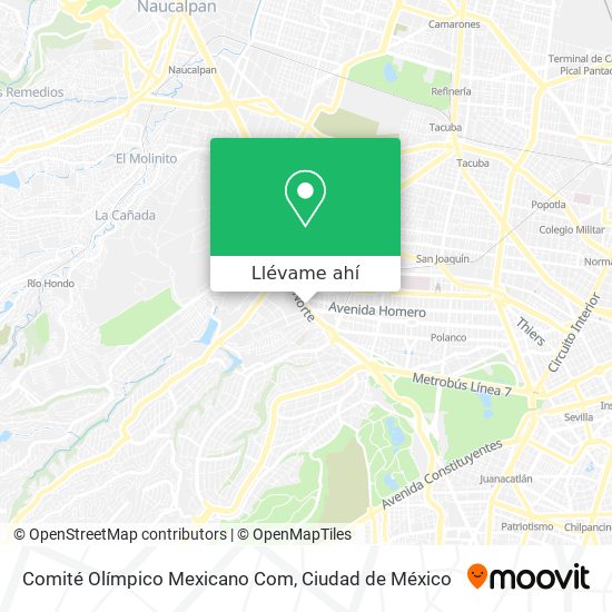 Mapa de Comité Olímpico Mexicano Com
