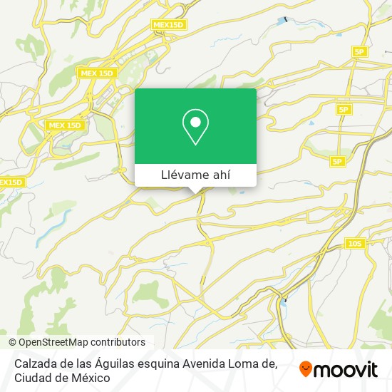 Mapa de Calzada de las Águilas esquina Avenida Loma de