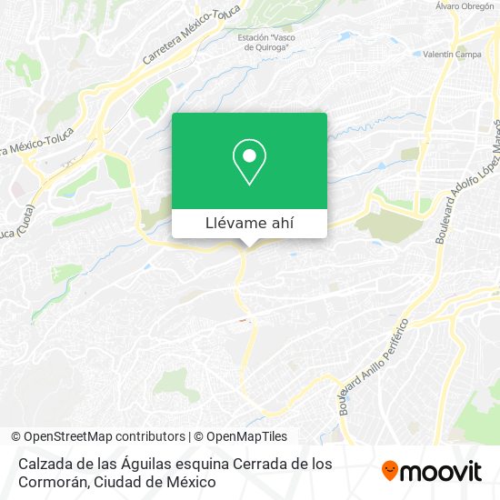 Mapa de Calzada de las Águilas esquina Cerrada de los Cormorán