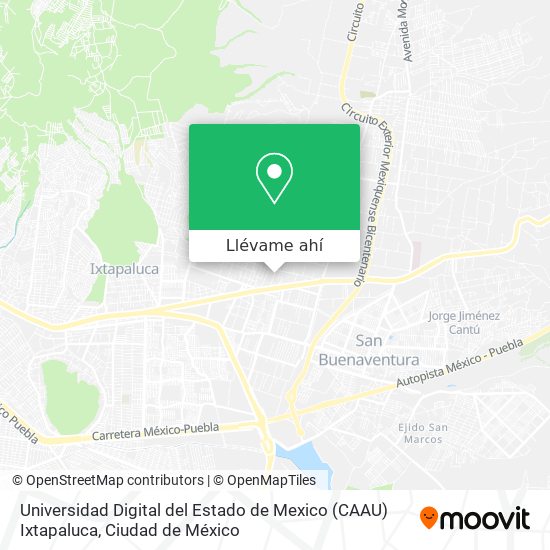 Mapa de Universidad Digital del Estado de Mexico (CAAU) Ixtapaluca