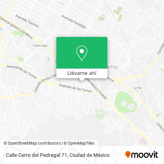 Mapa de Calle Cerro del Pedregal 71