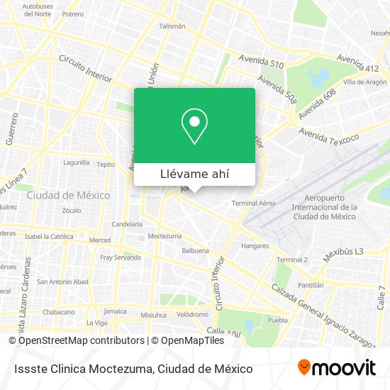 Mapa de Issste Clinica Moctezuma