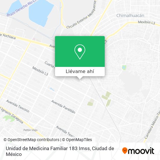 Mapa de Unidad de Medicina Familiar 183 Imss