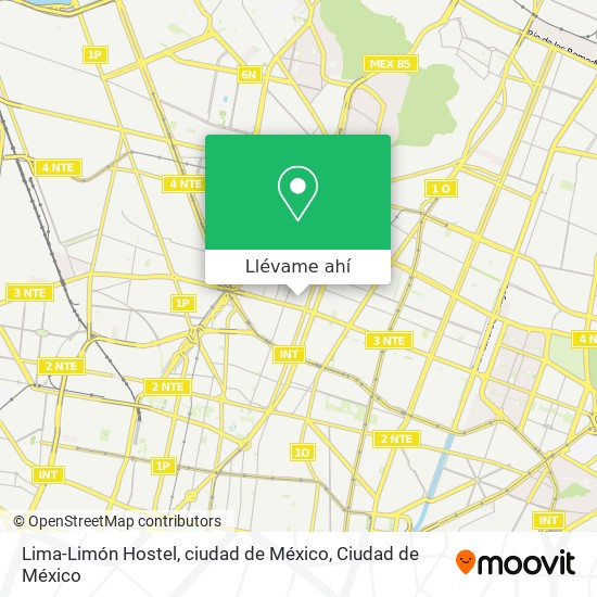 Mapa de Lima-Limón Hostel, ciudad de México