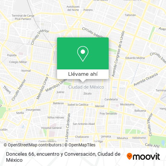 Mapa de Donceles 66, encuentro y Conversación