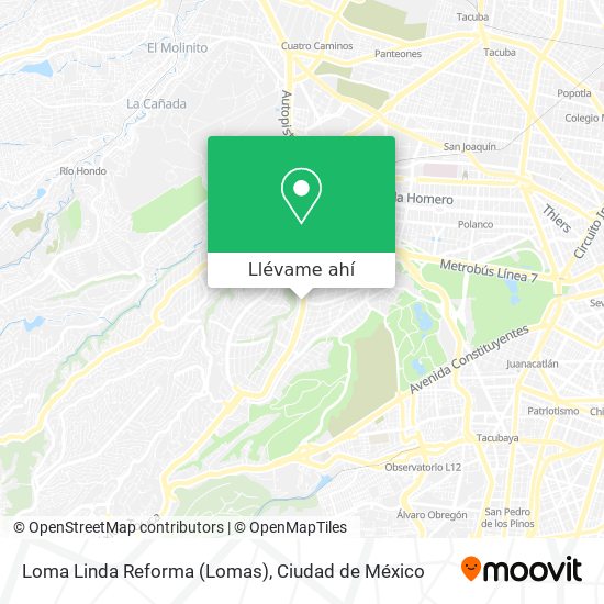 Mapa de Loma Linda Reforma (Lomas)