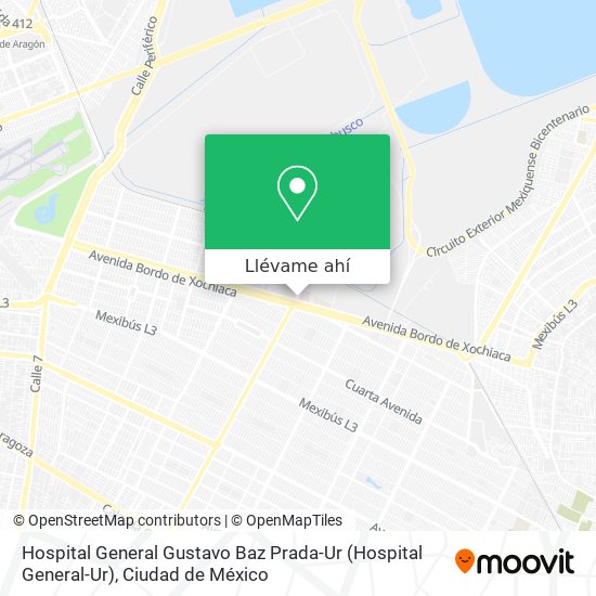 Cómo llegar a Hospital General Gustavo Baz Prada-Ur (Hospital General-Ur)  en Nezahualcóyotl en Autobús o Metro?