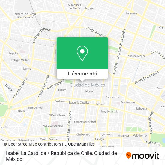 Mapa de Isabel La Católica / República de Chile