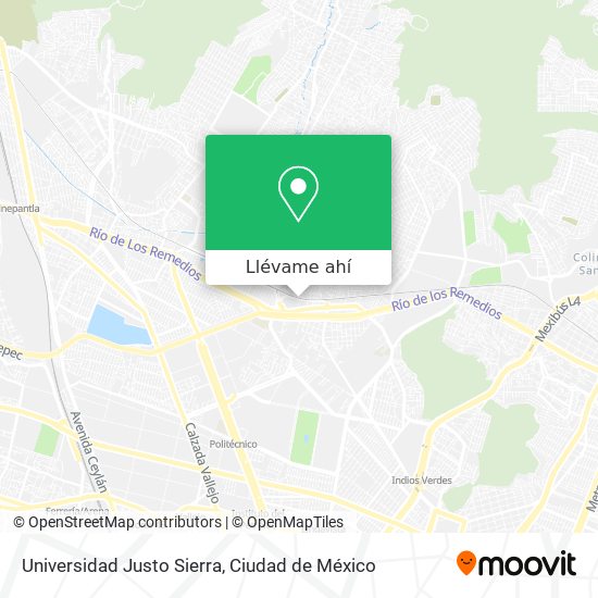 Mapa de Universidad Justo Sierra
