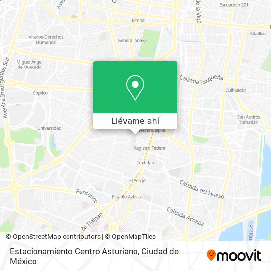Mapa de Estacionamiento Centro Asturiano