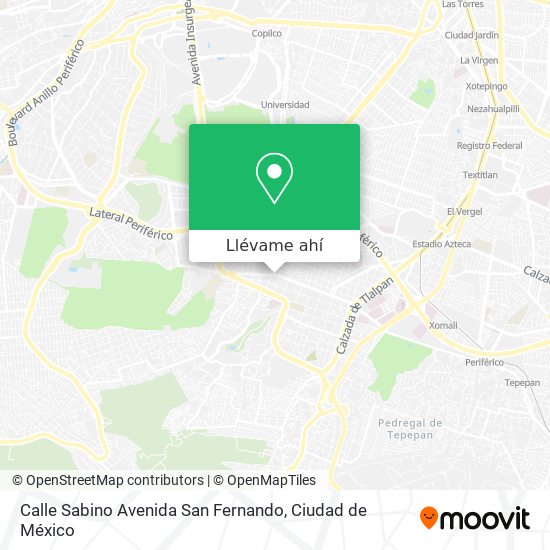 Mapa de Calle Sabino Avenida San Fernando