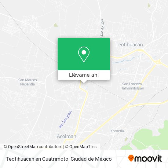 Mapa de Teotihuacan en Cuatrimoto