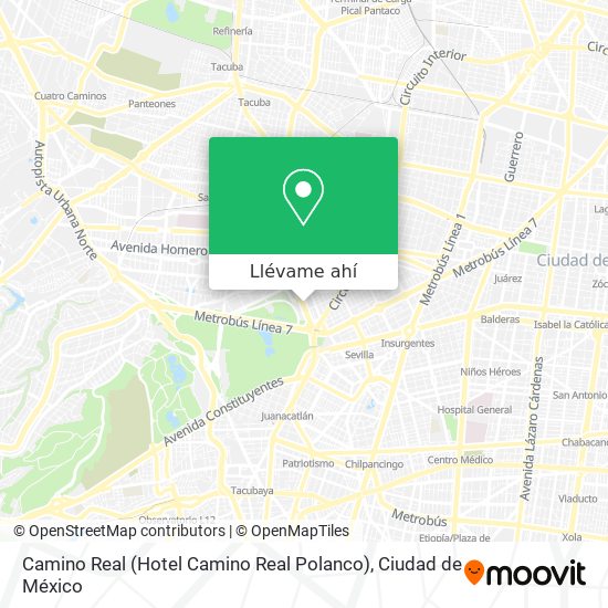 Mapa de Camino Real (Hotel Camino Real Polanco)